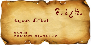 Hajduk Ábel névjegykártya
