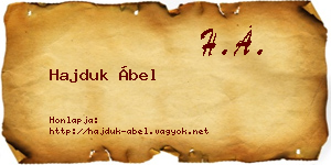 Hajduk Ábel névjegykártya