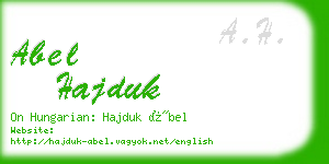 abel hajduk business card